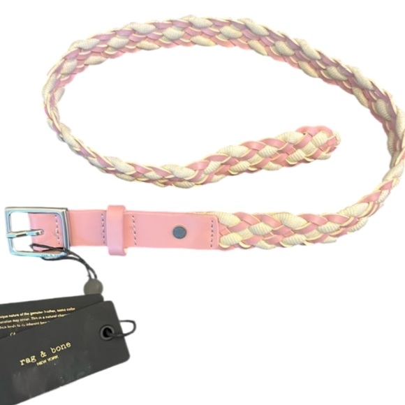 RAG & BONE NWT Baby Boyfriend Woven Belt - Peony- Size XS - Picture 1 of 9
